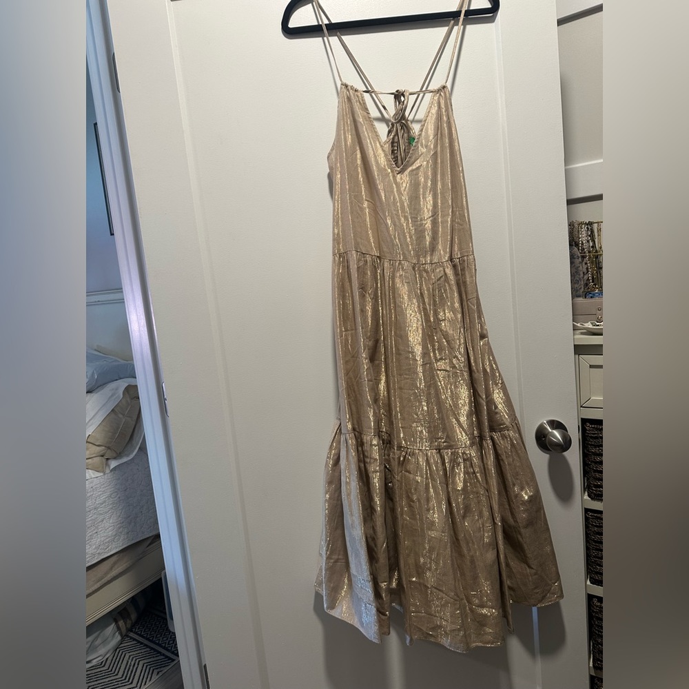 gold dress